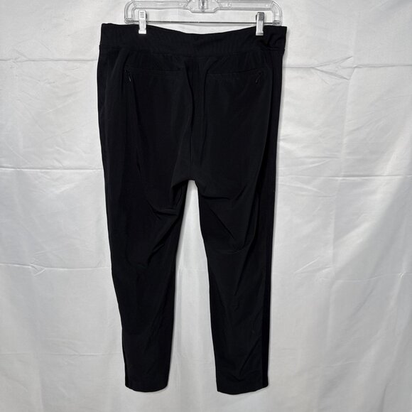Athleta High Rise Track Pants Black womens Sz 12 Athletic Pockets - Picture 6 of 9